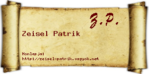 Zeisel Patrik névjegykártya