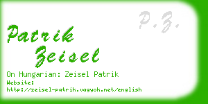 patrik zeisel business card